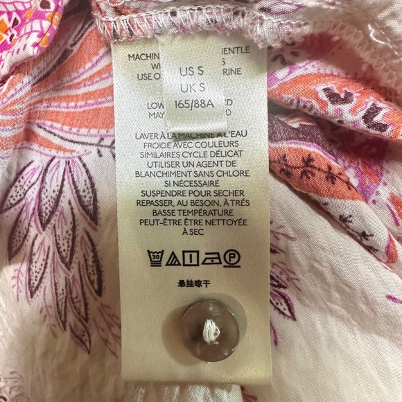 ANTHROPOLOGIE Janelle Floral Button Front Tunic Dress Drop Waist Women's S Boho - Picture 10 of 10